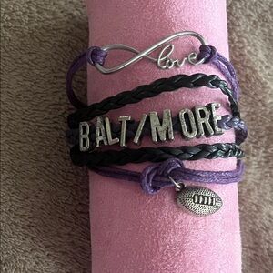 Baltimore Themed Bracelet with Love Charm